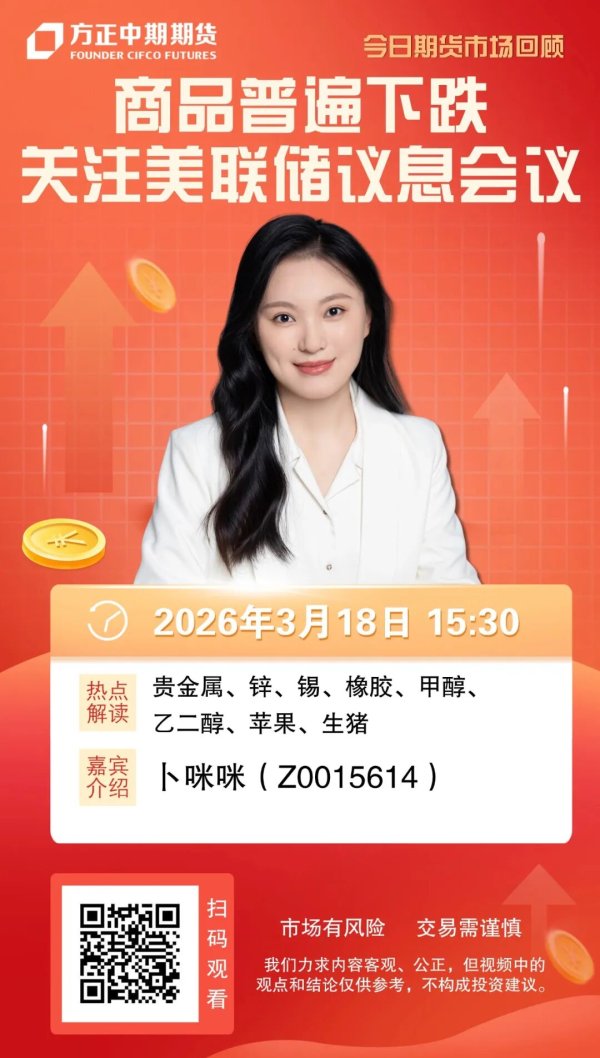 【方期直播预告】商品普遍下跌 关注美联储议息会议